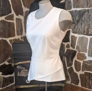 White sleeveless blouse